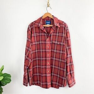 VTG Wrangler Men’s Plaid Pearl Snap Up Cotton Long Sleeve Shirt Sz XL